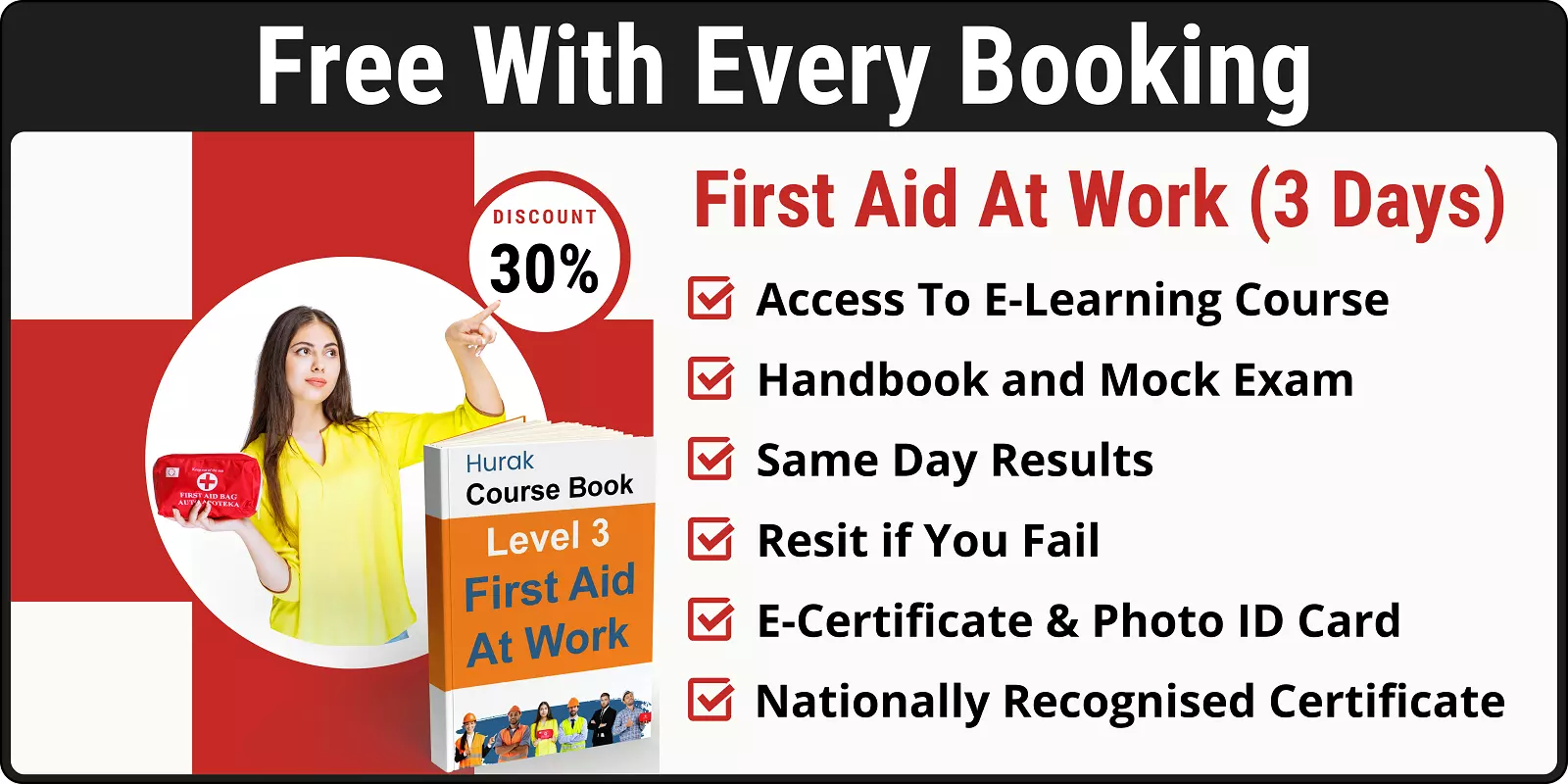 3 day first aid at work qualification